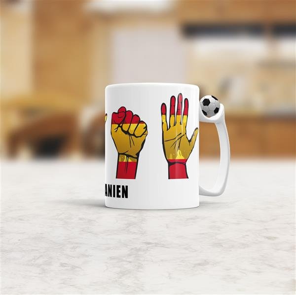 Tasse Handzeichen Spanien Fussball