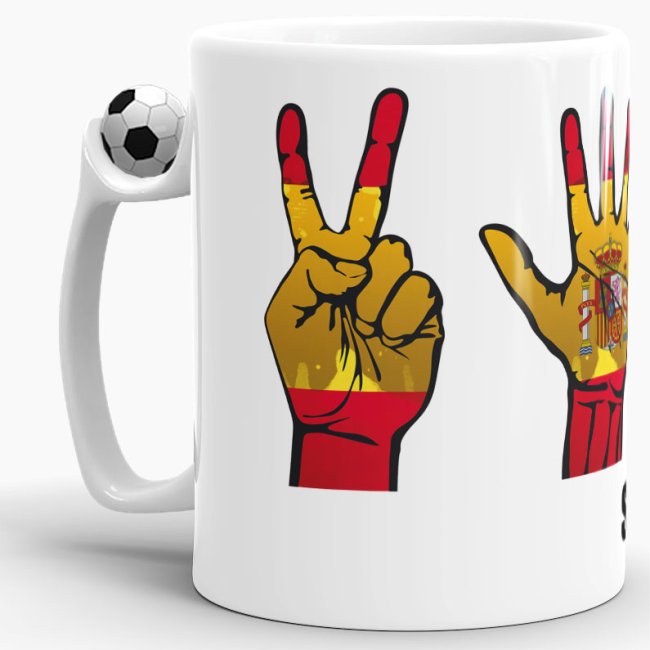 Tasse Handzeichen Spanien Fussball