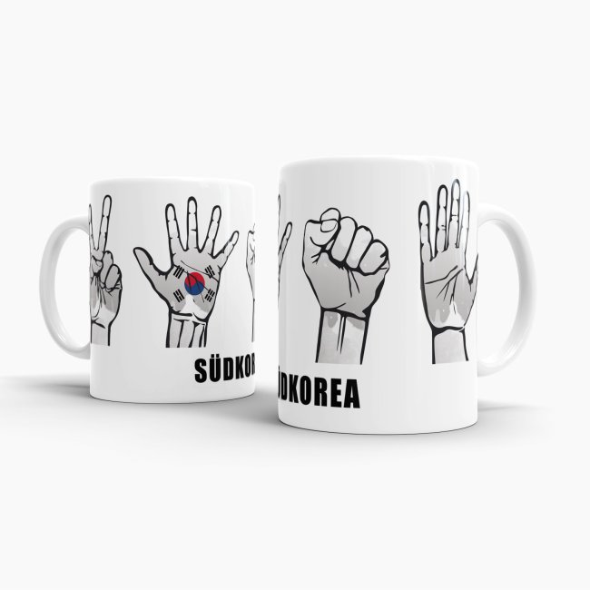 Tasse Handzeichen S&uuml;dkorea