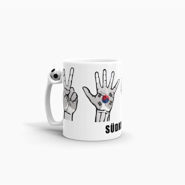 Tasse Handzeichen S&uuml;dkorea Fussball