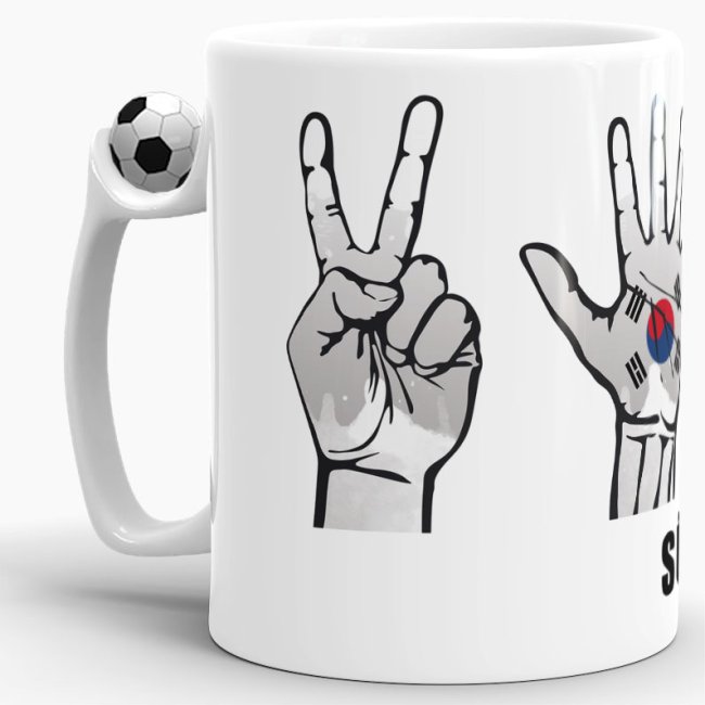 Tasse Handzeichen S&uuml;dkorea Fussball