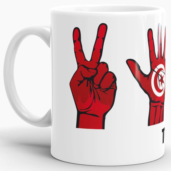 Tasse Handzeichen Tunesien