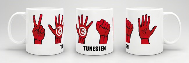 Tasse Handzeichen Tunesien