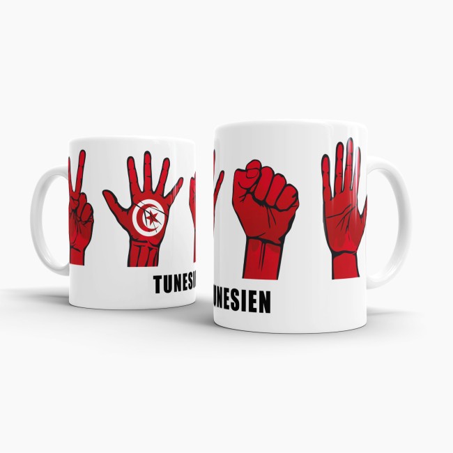 Tasse Handzeichen Tunesien