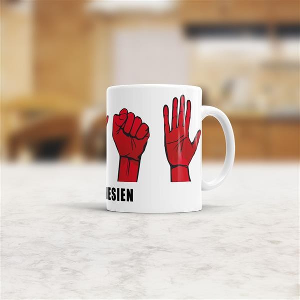 Tasse Handzeichen Tunesien
