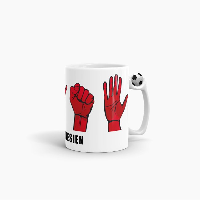 Tasse Handzeichen Tunesien Fussball