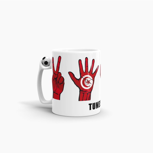Tasse Handzeichen Tunesien Fussball