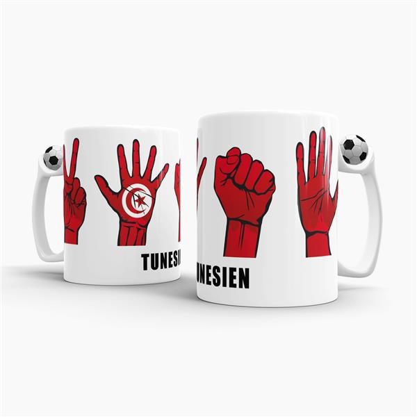 Tasse Handzeichen Tunesien Fussball