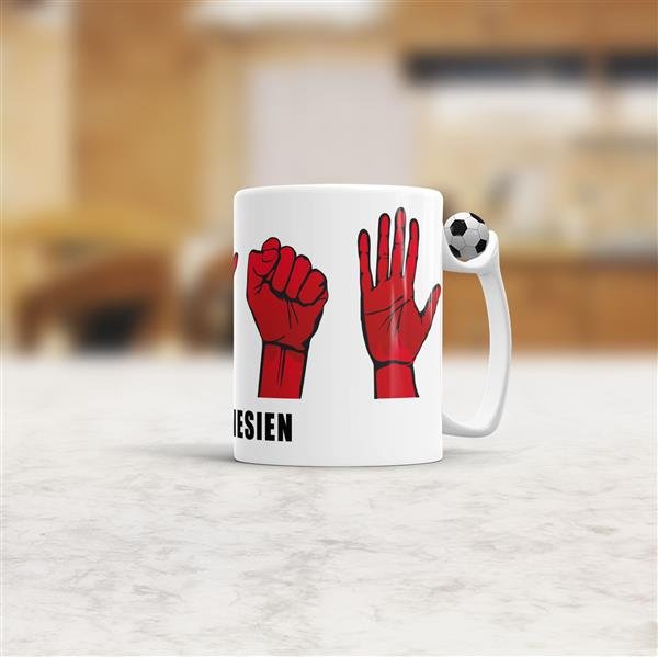 Tasse Handzeichen Tunesien Fussball