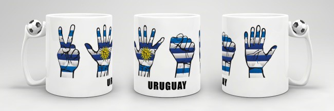 Tasse Handzeichen Uuguay Fussball