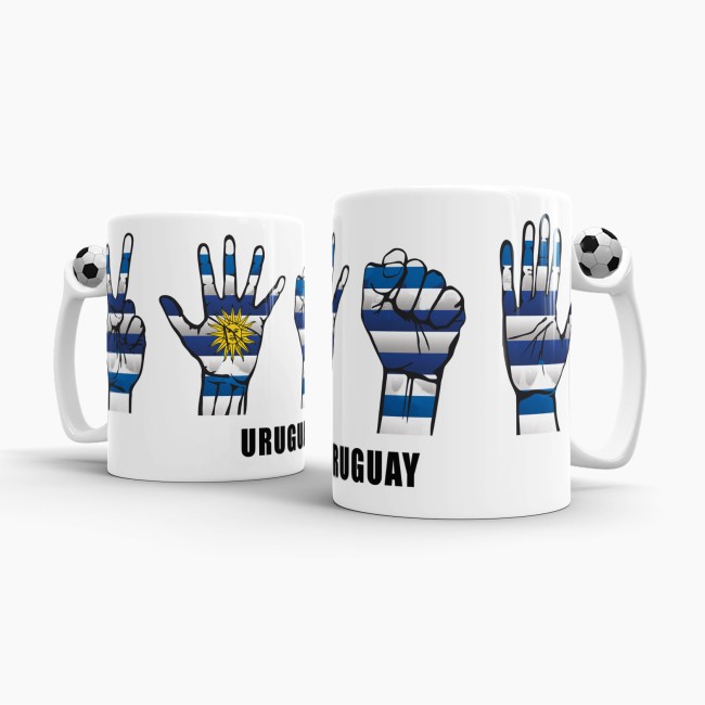 Tasse Handzeichen Uuguay Fussball