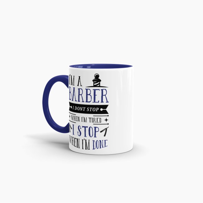 Tasse I&acute;m a Barber Blau Dunkelblau