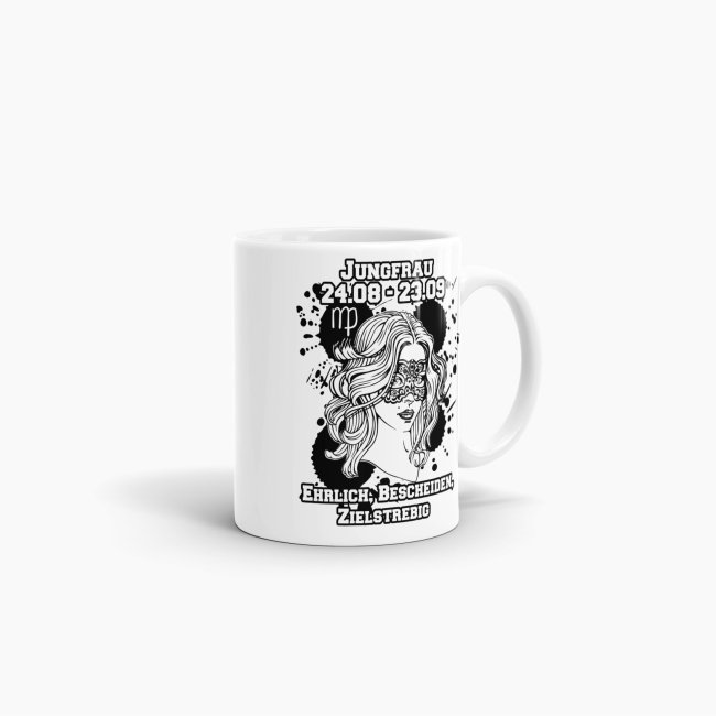 Sternzeichen-Tasse - Sternzeichen Jungfrau - Wei&szlig;