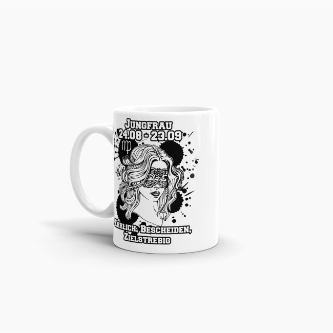 Sternzeichen-Tasse - Sternzeichen Jungfrau - Wei&szlig;