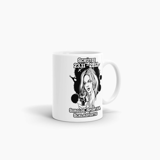 Sternzeichen-Tasse - Sternzeichen Sch&uuml;tze - Wei&szlig;