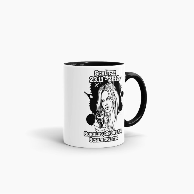 Sternzeichen-Tasse - Sternzeichen Sch&uuml;tze - Schwarz