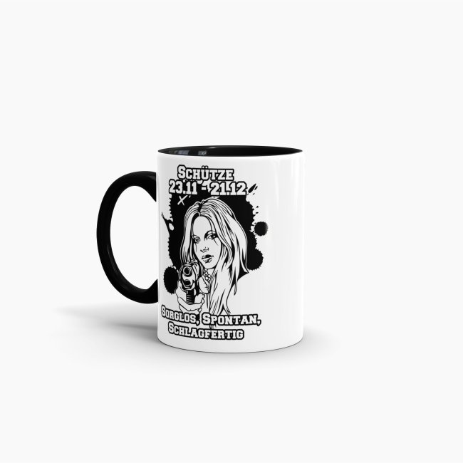 Sternzeichen-Tasse - Sternzeichen Sch&uuml;tze - Schwarz