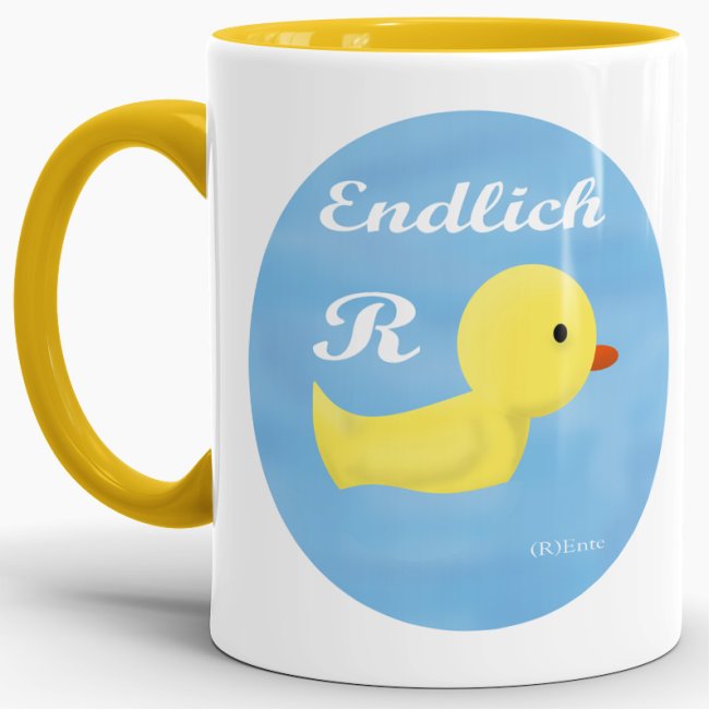 Tasse zum Ruhestand - Endlich (R)Ente - Gelb