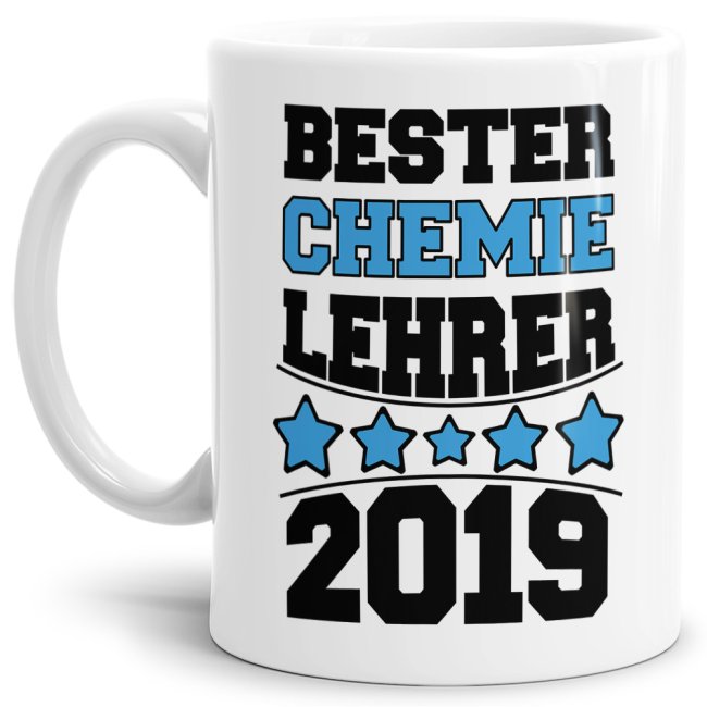 Tasse Bester Chemie-Lehrer Weiss