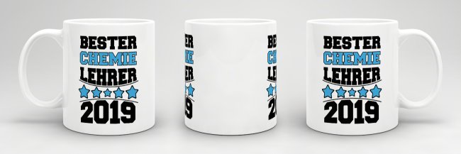 Tasse Bester Chemie-Lehrer Weiss