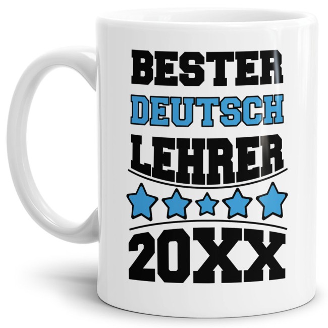 Tasse Bester Deutsch-Lehrer Weiss