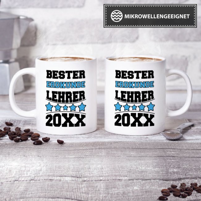 Tasse Bester Erdkunde-Lehrer Weiss