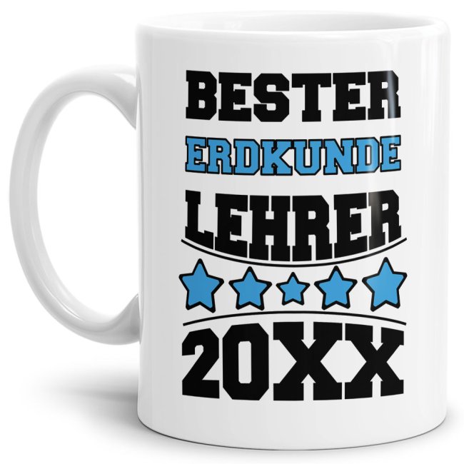 Tasse Bester Erdkunde-Lehrer Weiss