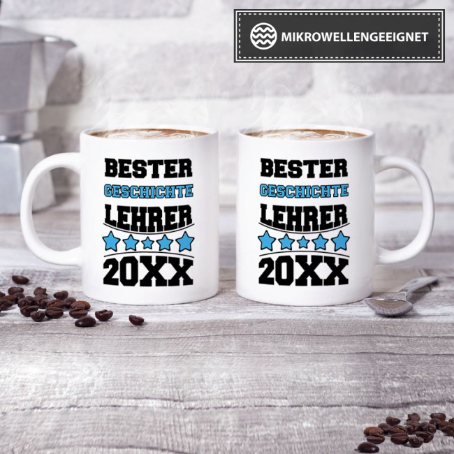 Tasse Bester Geschichte-Lehrer Weiss