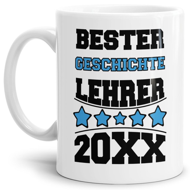 Tasse Bester Geschichte-Lehrer Weiss