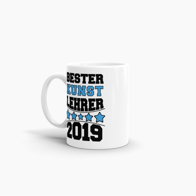 Tasse Bester Kunst-Lehrer Weiss