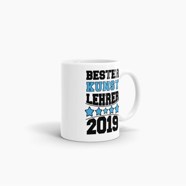Tasse Bester Kunst-Lehrer Weiss