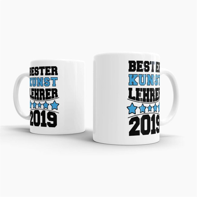 Tasse Bester Kunst-Lehrer Weiss