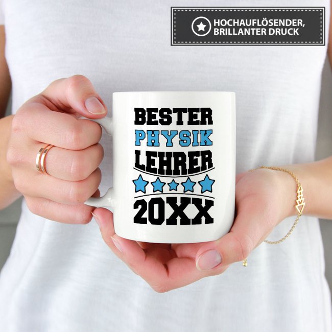 Tasse Bester Physik-Lehrer Weiss