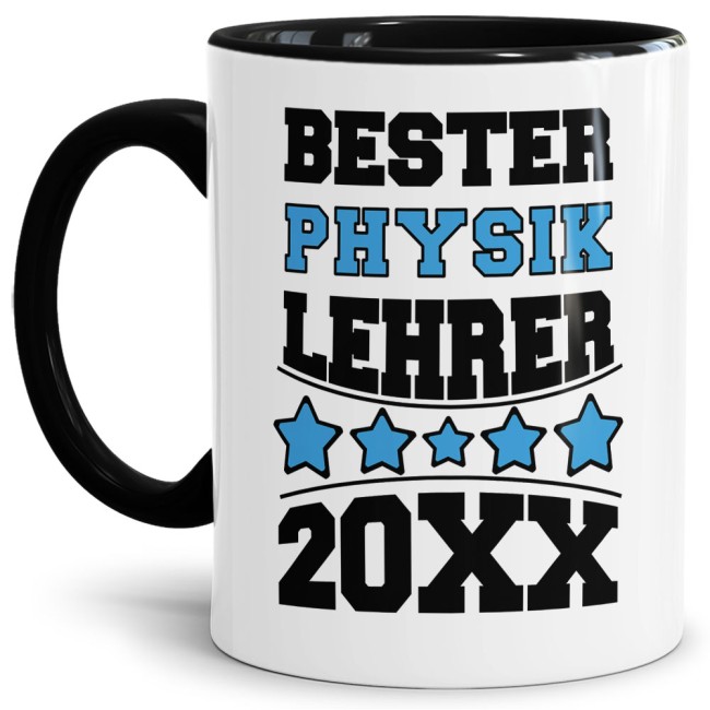 Tasse Bester Physik-Lehrer Schwarz