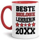 Tasse Beste Biologie-Lehrerin Rot