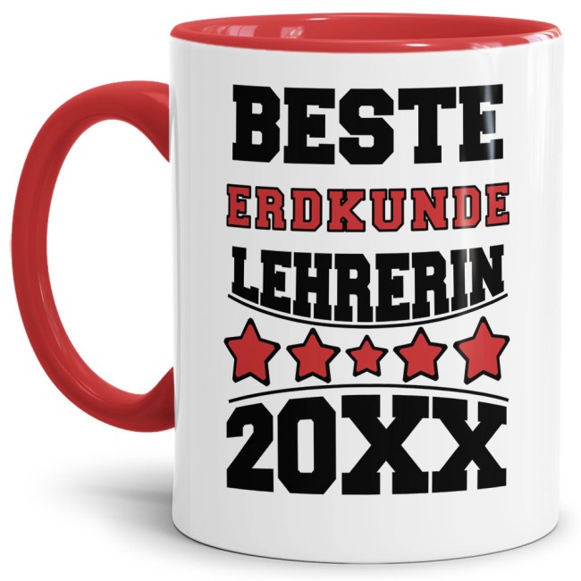 Tasse Beste erindkunde-Lehrerin Rot