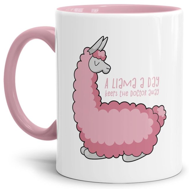 Tasse A lama a day Rosa