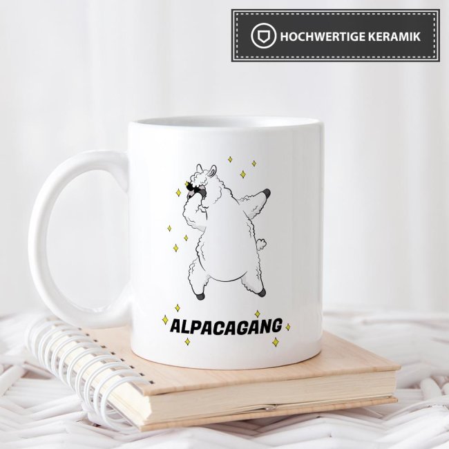 Tasse Alpacagang Weiss