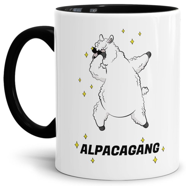 Tasse Alpacagang Schwarz