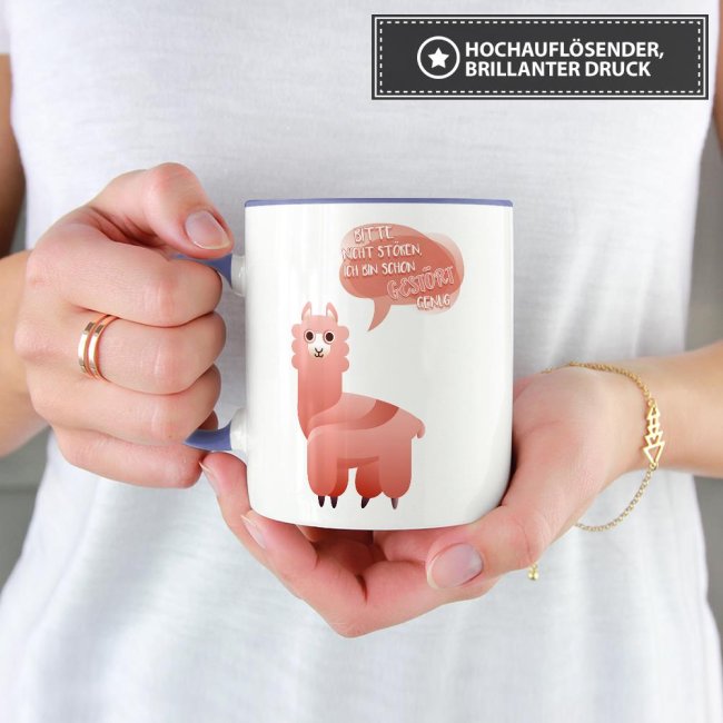 Tasse Bitte nicht st&ouml;ren ich bin gest&ouml;rt genug Cambridge-Blau