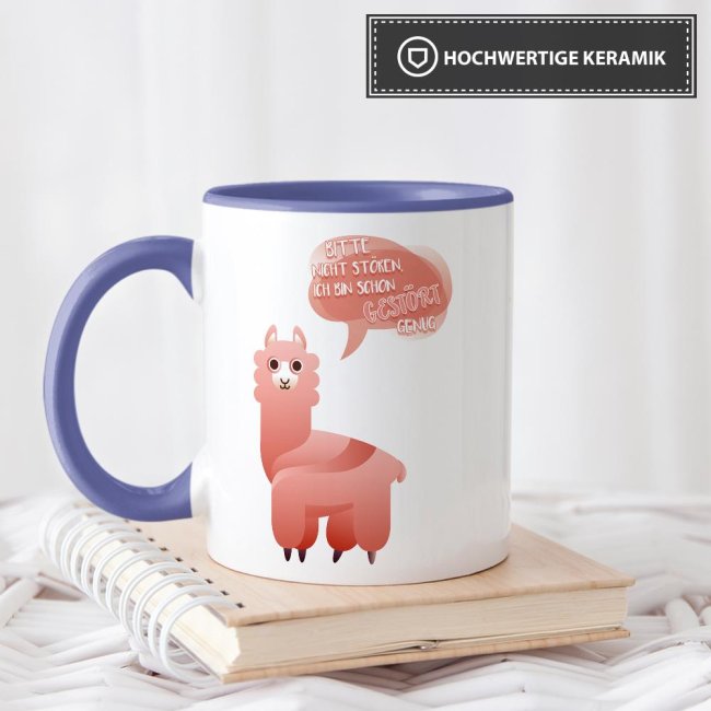 Tasse Bitte nicht st&ouml;ren ich bin gest&ouml;rt genug Cambridge-Blau