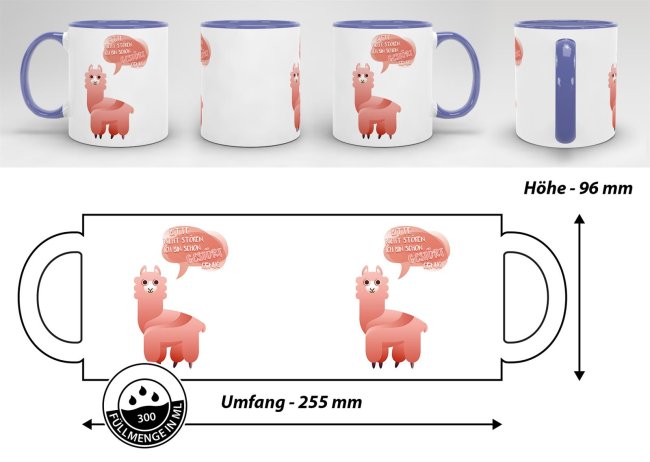 Tasse Bitte nicht st&ouml;ren ich bin gest&ouml;rt genug Cambridge-Blau