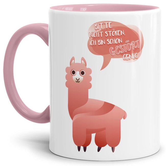Tasse Bitte nicht st&ouml;ren ich bin gest&ouml;rt genug Rosa