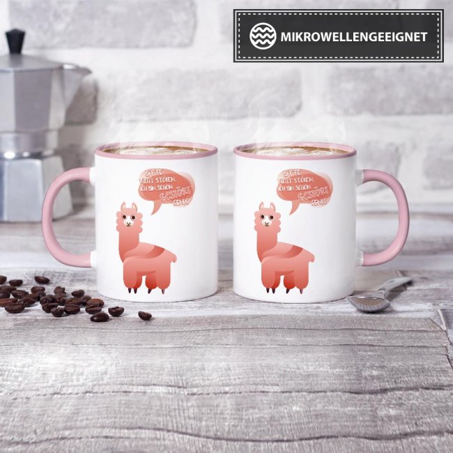 Tasse Bitte nicht st&ouml;ren ich bin gest&ouml;rt genug Rosa