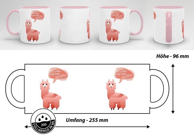 Tasse Bitte nicht st&ouml;ren ich bin gest&ouml;rt genug Rosa