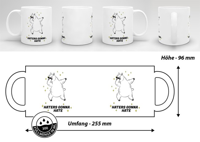 Tasse Haters gonna hate Weiss