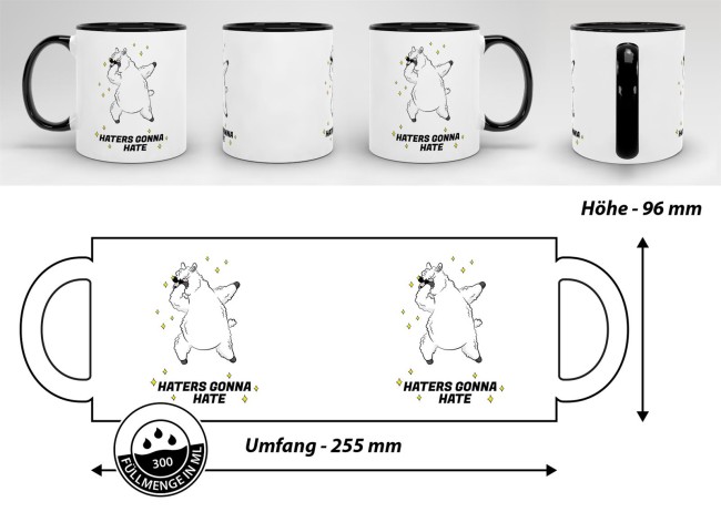 Tasse Haters gonna hate Schwarz