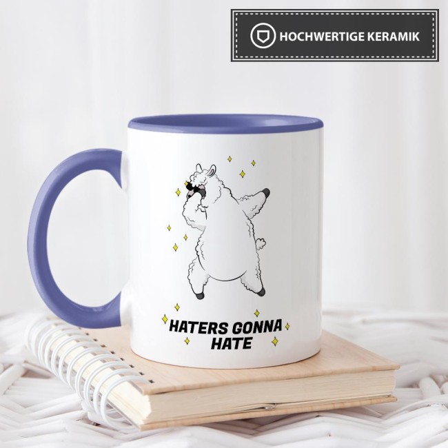 Tasse Haters gonna hate Cambridge-Blau