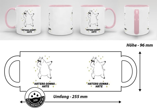 Tasse Haters gonna hate Rosa