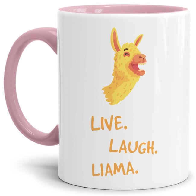 Tasse Live laugh llama Rosa